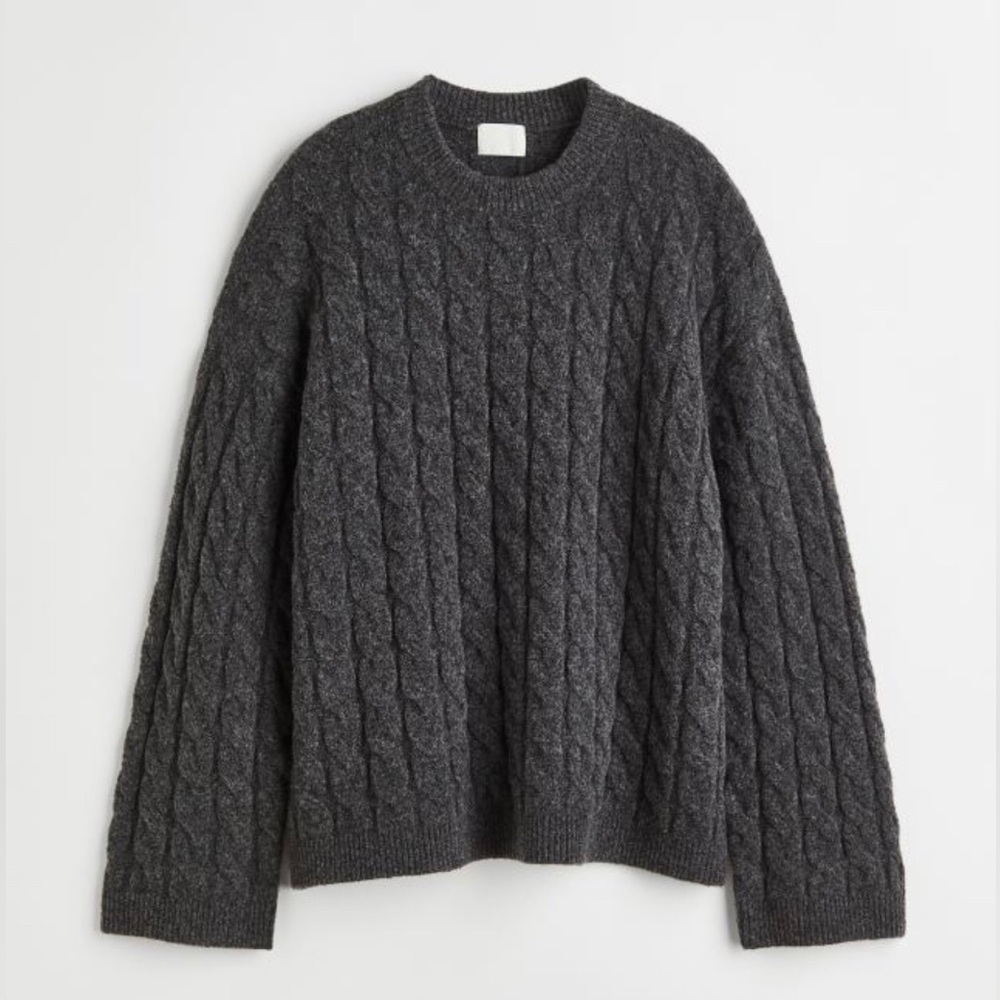 Grey Cable Knit sweater